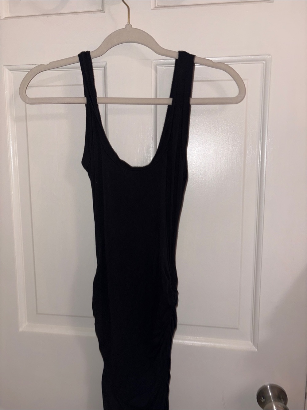 LA made Black Scoop Neck Tank Dress